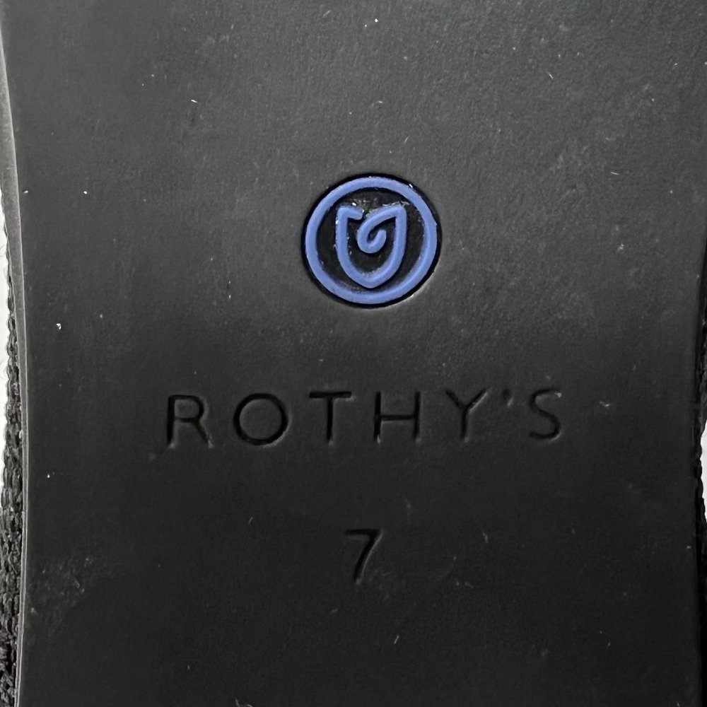 Rothy's The Flat Round Toe Solid Black Slip On Ba… - image 8